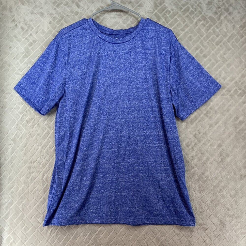 Zone Pro T-Shirt Mens Large Blue Athletic Material Short Sleeve Classic Boxy Fit